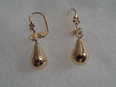 18 kt Gold Filled Large Teadrop   Earrings (7246)