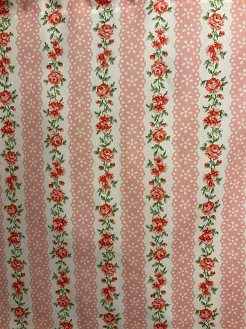 PINK SHABBY ROSE/CHIC FABRIC BY THE YARD
