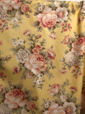 HANDMADE YELLOW FLORAL SHABBY CHIC VALANCE ,42 X15 INCHES