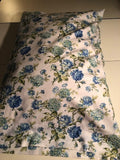 Handmade Blue and White Floral Shabby Chic Pillow CASE/Cover