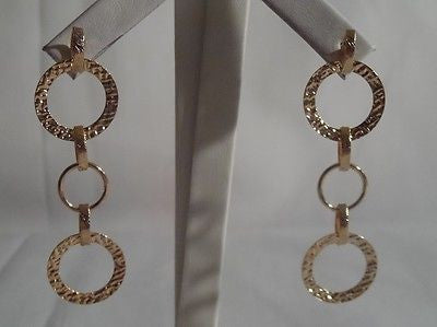 18 kt Gold Filled Triple Circle Stud Earrings