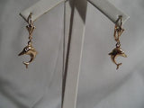 18 kt Gold Filled Dolphin  Earrings (4560)
