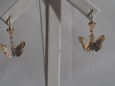 18 kt Gold Filled Butterfly  Earrings (4560)