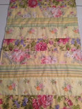 Handmade Yellow Victorian Style  Quilted Table Runner/Scarf 16 x 44 ins