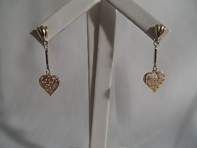 18 kt Gold Filled Heart Stud  Earrings (4698)