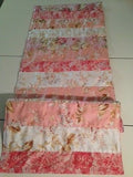 Handmade Pink and White Victorian Style  Quilted Table Runner/Scarf 15 x 45 ins
