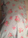 Handmade  Turquoise Floral Shabby Chic Pillow Case/Cover with or without Ruffle