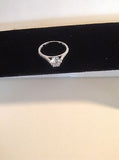 AVON Sterling Silver Solitaire/Engagement Ring  clear stone and  CZ Size 6 - 9