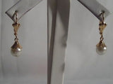 18 kt Gold Filled Faux Pearl  Earrings (3757-2)