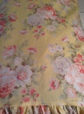 Handmade  Yellow Floral Shabby Chic Pillow Case/Cover with or without Ruffle
