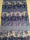 Handmade Blue and White Victorian Style  Quilted Table Runner/Scarf 16 x 47 ins