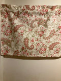 HANDMADE  FLORAL VINTAGE VALANCE,42 x 15 INCHES