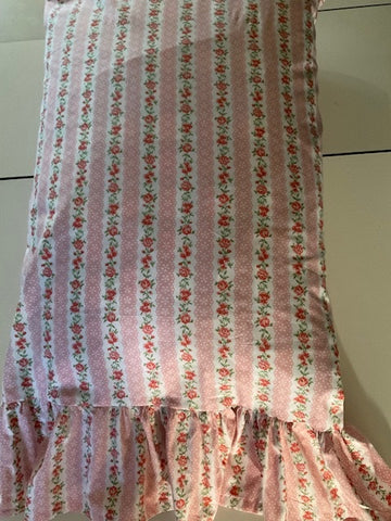 HANDMADE PINK SHABBY ROSE PILLOW CASE WITH OR WITHOUT RUFFLE