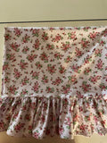 HANDMADE PINK SHABBY ROSE WITH POLKA DOT PILLOW CASE WITH OR WITHOUT RUFFLE