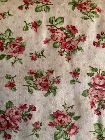 PINK SHABBY CHIC AND POLKA DOT FABRIC BY THE YARD