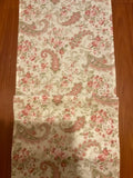 HANDMADE BEIGE VINTAGE SHABBY CHIC TABLE RUNNER,59 X 15 INCHES