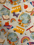 HANDMADE BACK TO SCHOOL VALANCE, 42 X 15 INCHES