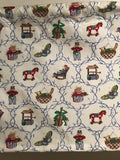 HANDMADE LAURA ASHLEY HORSE AND ROCKING CHAIR , CHILD'S ROOM VALANCE, 50 X 15