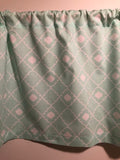 HANDMADE MINT MOROCCAN VALANCE, 42 X 15 INCHES