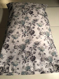 Handmade Black and Grey Shabby Chic Floral Pillow Case/Cover