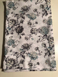 Handmade Black and Grey Shabby Chic Floral Pillow Case/Cover