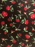 HANDMADE LITTLE RED ROSE VALANCE 41 x 15 inches,