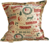 HANDMADE CHRISTMAS PILLOW COVER/CASE WITH FLANGE